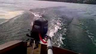 preview picture of video 'Tohatsu MFS 3.5 HP / 12 Knots / Lake Constance / Vaurien'