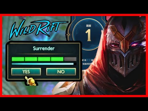 TOP 1 ZED MAKES CHALLENGERS SURRENDER IN 5 MINUTES - Challenger China