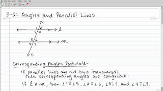 3-2 Angles and Parallel Lines
