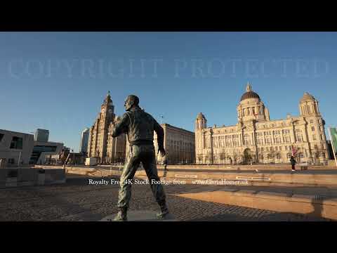 Liverpool Stock Footage Clip – Captain Frederic John Walker Statue