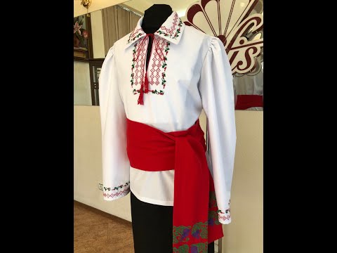 Молдавская национальная рубашка J 0380(6043) - video 2