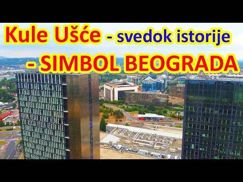 Kule Ušće bliznakinje Beograda - DRON snimak - simbol Beograda - svedoci istorije  -   leto 2021