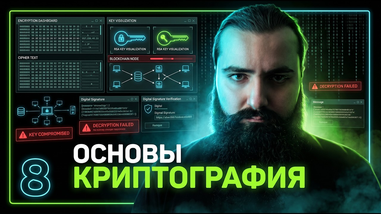 ОСНОВЫ ШИФРОВАНИЯ ДЛЯ ХАКЕРА: КРИПТОГРАФИЯ С НУЛЯ | Урок 8