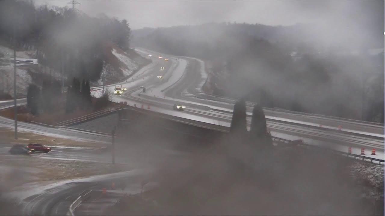 LIVE: Snow on I-26 in Asheville