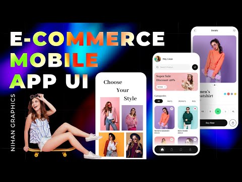 E-commerce App Design in figma -  | Fashion Mobile App UI/UX Design | Figma Tutorials