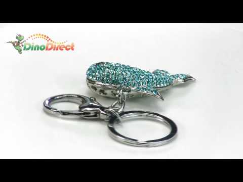 Charm Cute Dolphin Sculpt Diamond Keychain  from Dinodirect.com