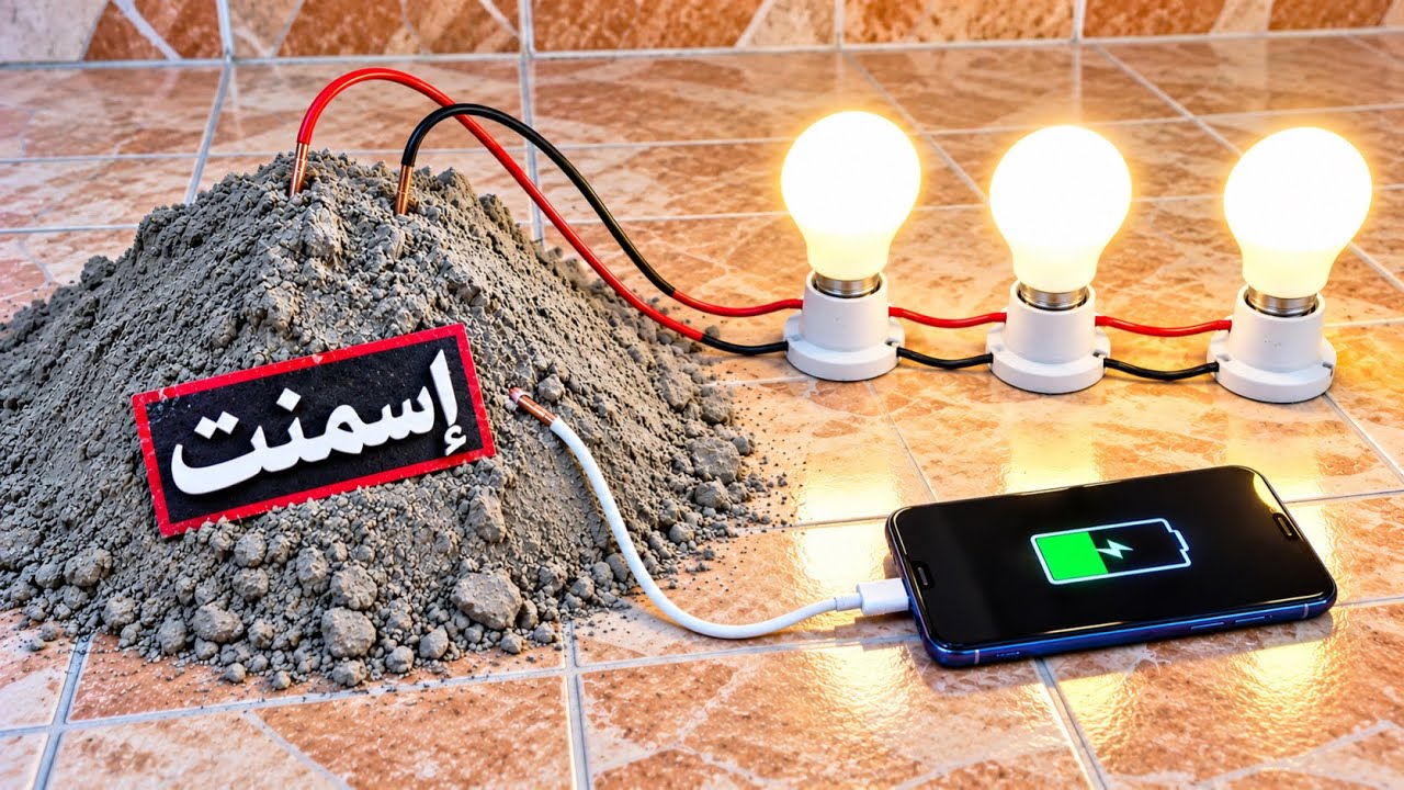 حصلت على كهرباء مجانية لانهائية من الإسمنت… ابتكار مفيد جدًا 