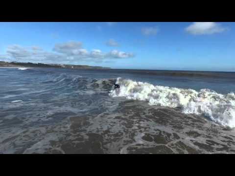 Surfing shot by drone at Scarborough North Bay