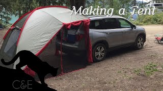 How we made a DIY Tent for the Back of Our Honda Pilot