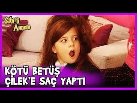 Betüş, Çilek'in Saçlarını Birbirine Doladı! - Sihirli Annem 79.Bölüm