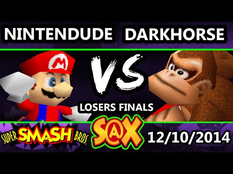 S@X - Dark Horse (Captain Falcon) Vs. Apex | Nintendude (Mario) SSB64 Losers Finals - Smash Bros. 64