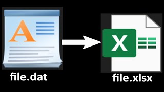 How to convert .dat file to Excel files