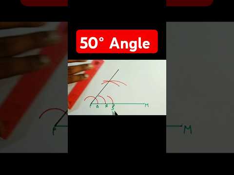 How to construct 50° angle using compass #shortcut #geometry