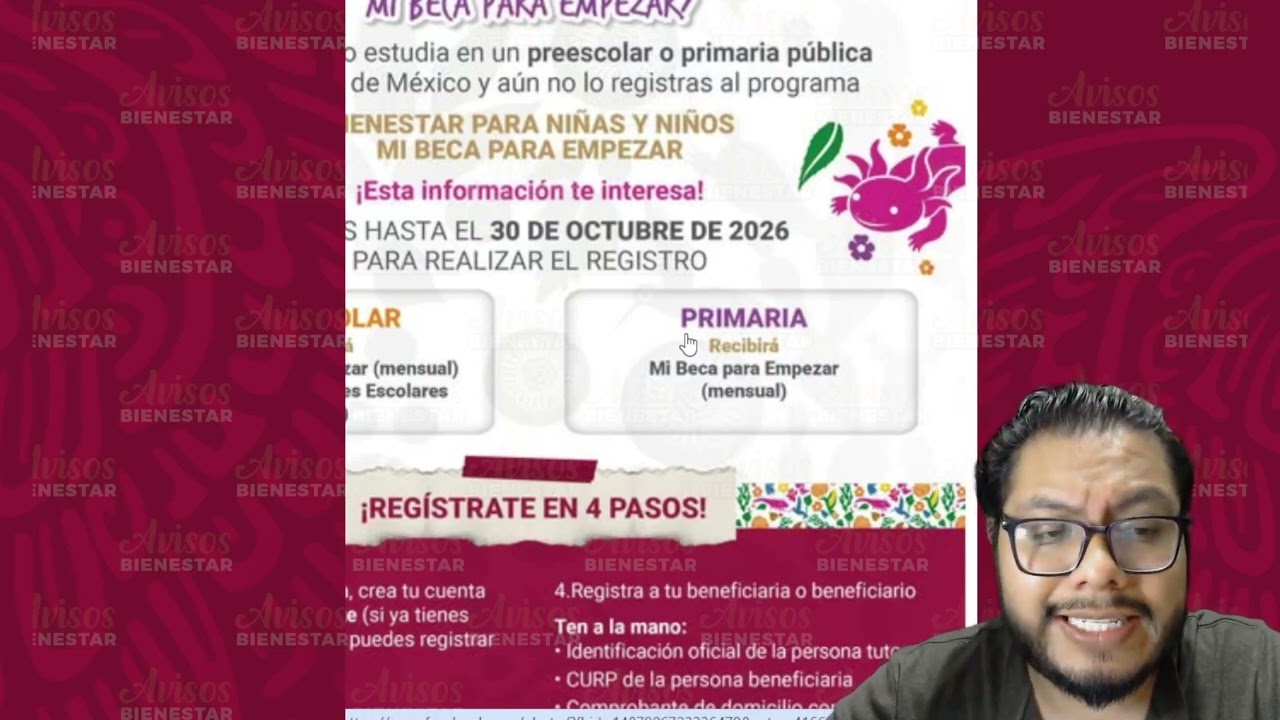 aun tienes tiempo para el registro a mi beca para empezar 2026 - 2027 preescolar y primaria