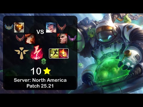 Bard Support + Miss Fortune vs Sona + Swain - NA Challenger - Patch 25.21