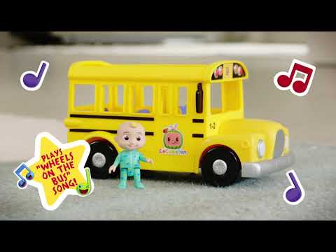 Видео обзор Игровой набор Feature Vehicle Желтый Школьный Автобус со звуком, CoComelon