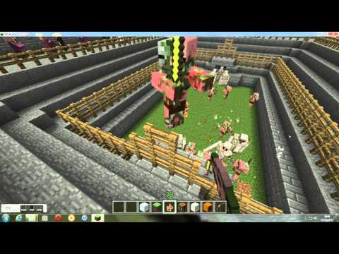 Minecraft Battles Iron golem vs pigman