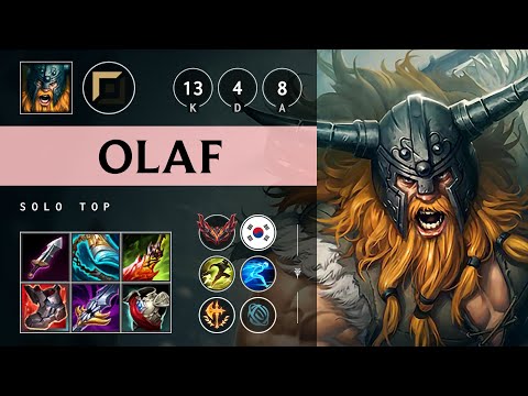 Olaf Top vs Jayce - KR Grandmaster Patch 25.14