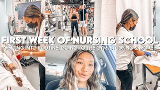 FIRST WEEK OF NURSING SCHOOL | Fall semester, getting into routine, going to the gym & more!!