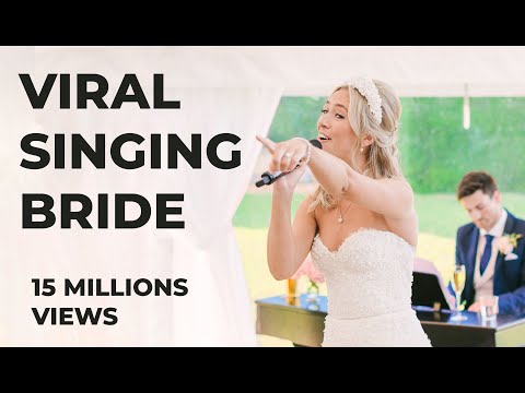 Bride SINGS EPIC Thank You Song to Wedding Guests