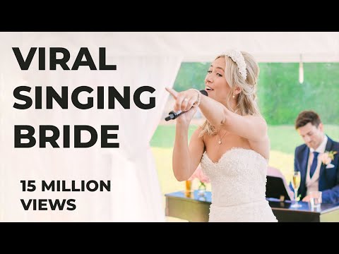 Bride SINGS EPIC Thank You Song to Wedding Guests