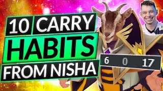10 PLAYS That Make NISHA THE GOAT - TIPS EVERY Dota 2 Player Needs - Pro Guide
