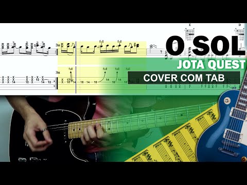 O Sol 🔷 Guitarra Cover Tab | Solo Original | Backing Track com Vocal 🎸 JOTA QUEST