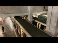 4K 60fps Bucharest Metro BOMBARDIER Trains At Basarab Station On M1 Line