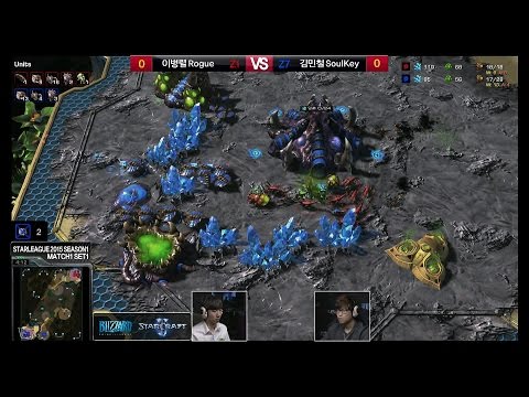 [Starcraft2 Starleague 2015 S1] Challenge RO.32 1set Rogue vs Soulkey -EsportsTV