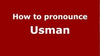 How to pronounce Usman