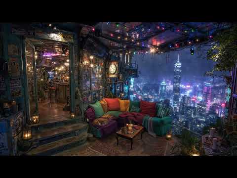 Lofi Zen – Cozy Cafe Lo-fi away from the Rain-Soaked City | Beats for Calm, Focus, and Dreams | 4K