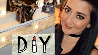 DIY Marble Vanity Desktop | Jessica Rose