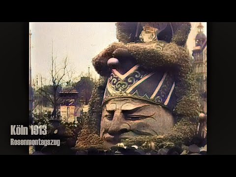 Köln 1913 - Rosenmontagszug - Cologne Carnival 1913 - koloriert - colorized