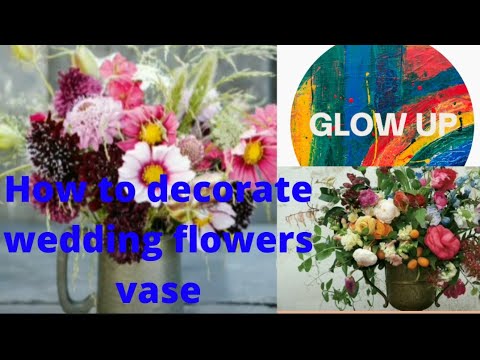 How to Decorate Wedding Flowers Vase! #Shorts