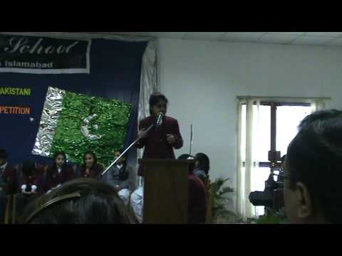 muneefa nayyab from the city school 3rd position in speech competition