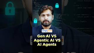 Generative AI vs Agentic AI vs AI Agents | What is the difference ? #shorts #simplilearn