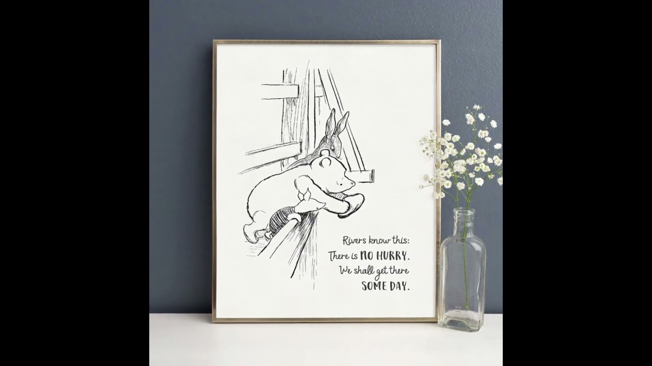 Winnie the Pooh Vintage Classic Poster, Winnie The Pooh Vintage Quote #etsytips #baptismdecorations