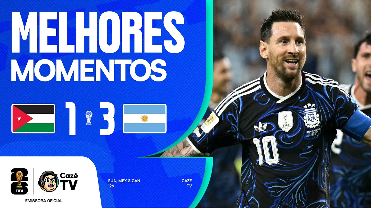 MELHORES MOMENTOS: JORDÂNIA 1 X 3 ARGENTINA | COPA DO MUNDO FIFA™ 2026 | 3ª RODADA | FASE DE GRUPOS