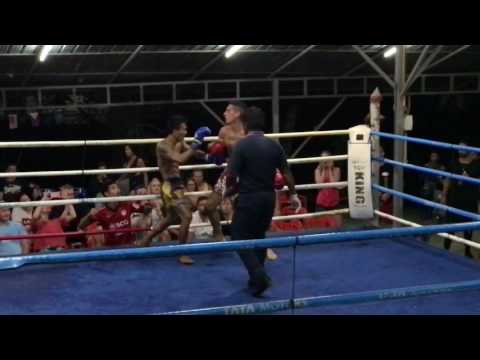 Lorenzo Kestaafa Thaibox Fight last round K.O. - Thailand vs. Italy