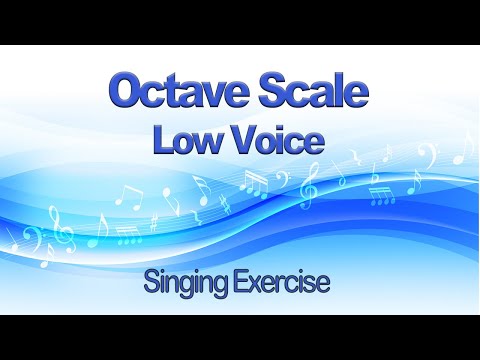 Octave Scale Singing Exercise for Alto or Bass Voice.  Easy 1 min vocal warm up & for beginners