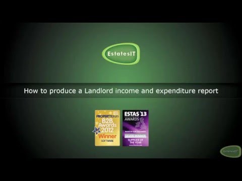 How to produce a Landlord Income & Expenditure report