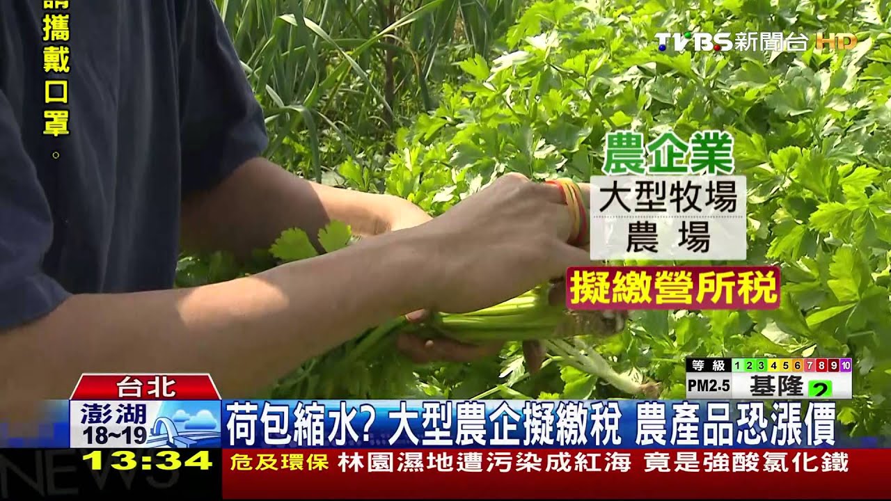 荷包縮水?大型農企擬繳稅 農產品恐漲價