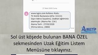 Uzaktan Eğitim Kullanma Klavuzu
