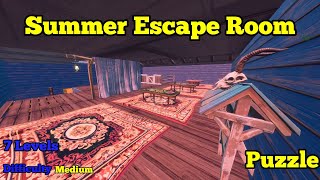 Summer Escape Room Fortnite Creative Map Codes Dropnite Com - roblox escape room summer challenge code