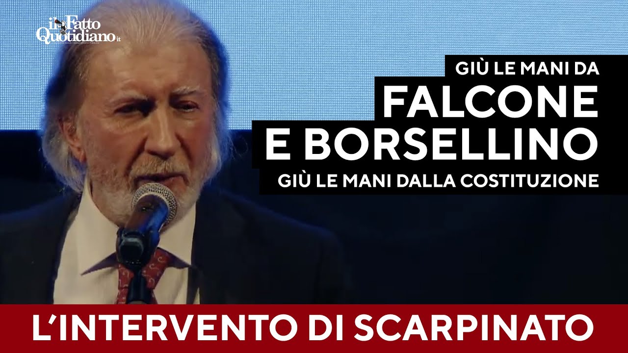 Scarpinato: "Giù le mani da Falcone e Borsellino". E spiega il rapporto tra politica e malaffare