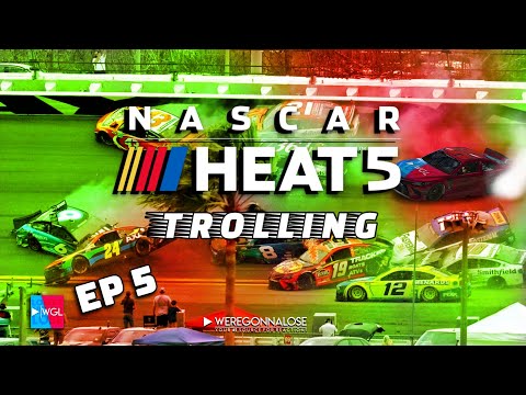 Nascar Heat 5 Trolling - Crashing Nascar Heat Racers Into the Pits and Passing For 1st Place EP5