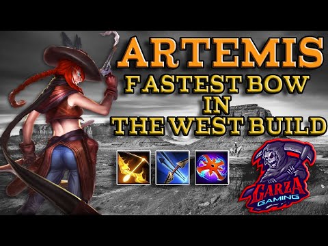 Smite Arena Artemis Bowslinger High Damage Build  ( The Fastest Bow In The West!!! )