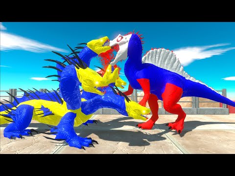 ⚡ UKRAIN HYDRA vs RUSSIA SPINOSAURUS DEATH RUN - 🦖 Animal Revolt Battle Simulator 🦕