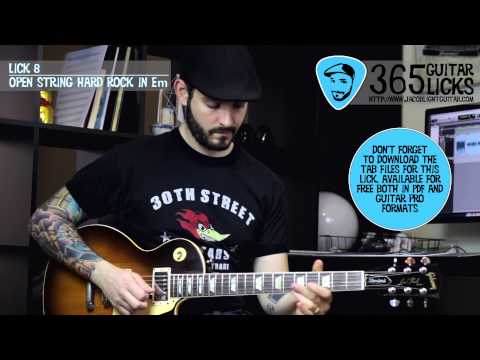 Lick 8/365 - Open String Hard Rock Lick in Em | 365 Guitar Licks Project