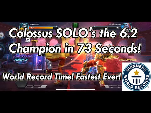 Colossus SOLO's the 6.2 Champion in 73 SECONDS. World Record Time!
